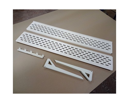 Стеллаж белый металлический навесной